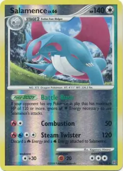 1x Salamence - 24/100 - Rare - Reverse Holo Lightly Played Pokemon Diamond & Pea - Image 1