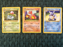 1999 Pokemon Base Set Shadowless First Edition Starter Evolutions Bundle (NM) - Image 1