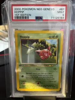 2000 Pokemon Neo Genesis 1st Edition Hoppip 61/111 Common PSA 9 MINT - Image 1