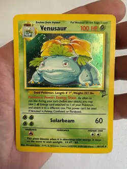 2000 Pokemon - Venusaur Holo Rare Unlimited - Base Set 2 - 18/130 WOTC SWIRL! - Image 1