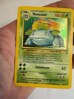 2000 Pokemon - Venusaur Holo Rare Unlimited - Base Set 2 - 18/130 WOTC SWIRL! - Image 3