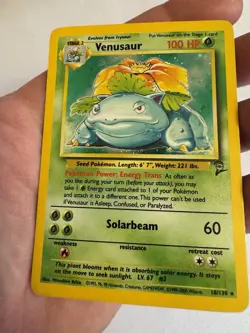 2000 Pokemon - Venusaur Holo Rare Unlimited - Base Set 2 - 18/130 WOTC SWIRL! - Image 4