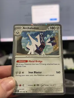 Archaludon 107/142 Promo Cosmo Holo with SWIRL - Stellar Crown - Pokemon TCG - Image 1