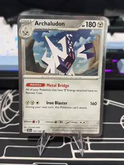 Archaludon 107/142 Promo Cosmo Holo with SWIRL - Stellar Crown - Pokemon TCG - Image 2