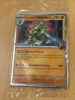 Team Rocket's Tyranitar Pokemon Center Stamped Promo English Sealed Holo Cosmo - Image 4