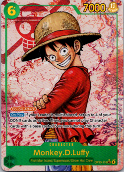 Monkey D Luffy OP13-118 Alternate Art Parallel One Piece TCG English NM - Image 1
