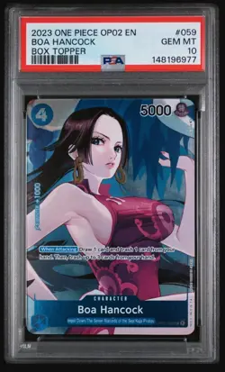 2023 ONE PIECE PARAMOUNT WAR BOX TOPPER OP02-059 BOA HANCOCK PSA 10 - Image 1
