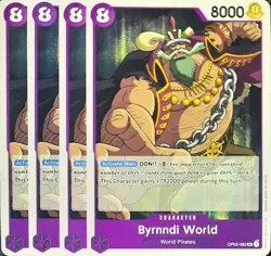 One Piece TCG - 4er Playset - OP02-082 Byrnndi World UC/EN/NM - Image 1