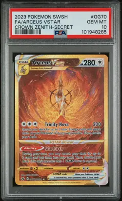 2023 POKEMON SWORD & SHIELD CROWN ZENITH SECRET FULL ART/ARCEUS VSTAR PSA 10 - Image 1