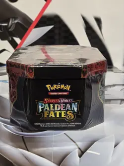 NEW SEALED Pokemon TCG: Scarlet & Violet Paldean Fates Shiny Charizard ex Tin - Image 4