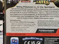 NEW SEALED Pokemon TCG: Scarlet & Violet Paldean Fates Shiny Charizard ex Tin - Image 5