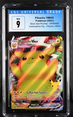 2021 POKEMON CELEBRATIONS PIKACHU VMAX SWSH062 CGC 9 PSA 3980408192 - Image 1