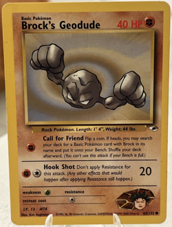 Brock’s Geodude 66/132 Gym Heroes Unlimited Uncommon Pokemon TCG - LP - Image 1