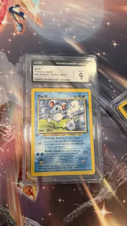 CGC MINT 9 Pokemon Marill 66/111 2000 Neo Genesis 1st Edition - Image 1