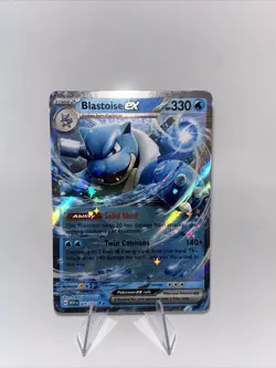 Pokemon TCG Blastoise EX 009/165 Scarlet & Violet Holo Double Rare - Image 1