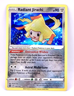 Pokemon TCG Radiant Jirachi SWSH - Silver Tempest 120/195 Holo Radiant Rare MINT - Image 1