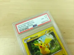2015 Pokemon XY Breakthrough Pikachu Reverse Holo #48/162 PSA 8 - Image 2