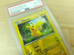 2015 Pokemon XY Breakthrough Pikachu Reverse Holo #48/162 PSA 8 - Image 3