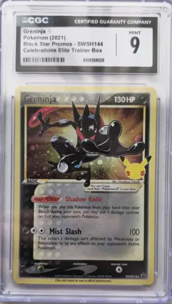 💥CGC 9 2021 Pokemon Celebrations Greninja ETB Black Star Promo SWSH144 - Image 1