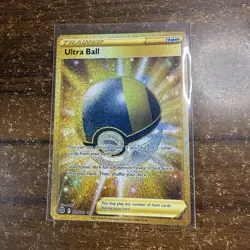 Pokemon TCG Ultra Ball 186/172 Brilliant Stars Secret Rare Gold Holo Near Mint - Image 1