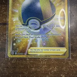 Pokemon TCG Ultra Ball 186/172 Brilliant Stars Secret Rare Gold Holo Near Mint - Image 3