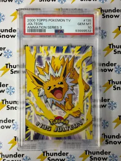Jolteon #135 Animation Series 3 2000 Pokemon Topps TV PSA 10 - Image 1