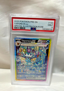 Pokemon; Prismatic Evolutions Vaporeon EX SIR 149/131 2025 Mint PSA 9 - Image 2