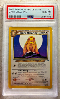 2002 Pokemon Neo Destiny DARK URSARING #21 PSA 10 GEM MINT - Image 1