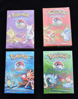 Pokemon Base Set SEALED Theme Decks 1999, Blackout, Brushfire, Overgrowth & Zap - Image 1