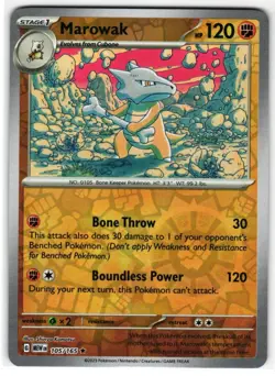 MAROWAK 105/165 SCARLET & VIOLET 151 ENGLISH POKEMON TCG - Image 1