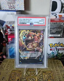 2024 One Piece EN Portgasp D. Ace Premium Card Coll Leader PSA 10 Gem Mint - Image 1