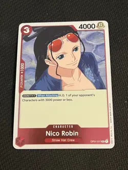 Nico Robin OP01:017 Romance Dawn - Rare PRE ERRATA One Piece Card - Image 1