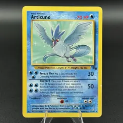 Articuno 17/62 Fossil Set Regular Rare Pokemon Card 1999 WOTC - Image 1