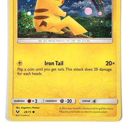 Pikachu 28/73 Pokemon TCG Card Common - Cosmos Holo English Promo Near Mint - Image 4