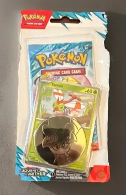 Pokemon Trading Card Game Journey Together Booster Pack Yanma Promo Coin - Image 1