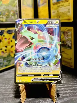Rayquaza V 100/159 Full Art Holo Pokemon Card Near Mint Condition Never Played - Image 1