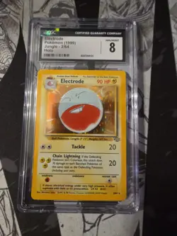 CGC 8 Electrode 1999 Jungle 2/64 Holo Pokemon Card - Image 1