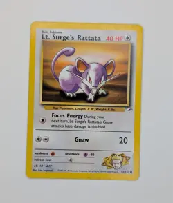 Lt. Surge's Rattata 082/132 Gym Heroes, Vintage Pokemon Card - Image 1
