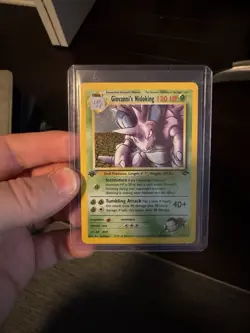 Pokemon TCG Giovanni's Nidoking Gym Challenge Holo Card 7/132 1st Edition Rare - Image 4