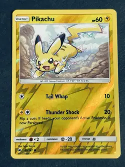 Pikachu 40/147 Sm-Burning Shadows Reverse Holo Pokemon Card NM - Image 2
