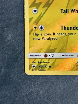 Pikachu 40/147 Sm-Burning Shadows Reverse Holo Pokemon Card NM - Image 5