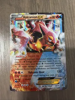 Volcanion EX 26/114 Pokemon TCG Steam Siege XY Ultra Rare Card LP - Image 1