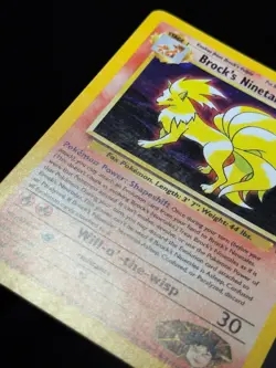 Brock's Ninetales 3/132 WOTC Gym Challenge Unlimited Holo Pokemon Card LP - Image 5