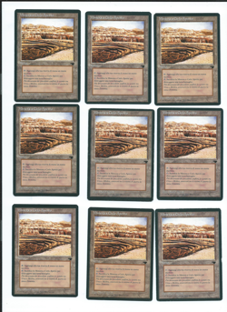 Magic MTG 4x Strip Mine FBB Italian Rinascimento Playset Vintage www_MoxBeta_com - Image 1