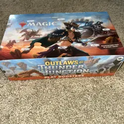 Sealed Play Booster Box 36x Packs Outlaws of Thunder Junction OTJ MTG - Image 1