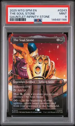 2025 MTG MARVEL'S SPIDER-MAN #0243 THE SOUL STONE PSA 9 - Image 1