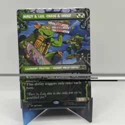 Mikey & Leo, Chaos & Order (Showcase) Rare MTG Ninja Turtles - Image 1