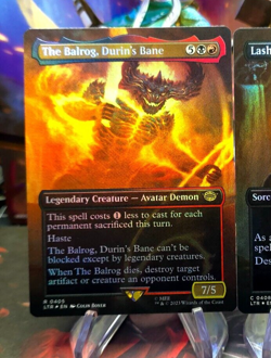 FOIL The Balrog Durins Bane & Lash of the Balrog borderless LIGHT PLAYED - Image 2