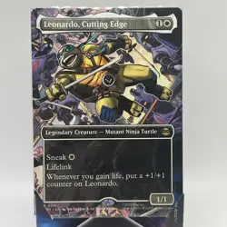 Leonardo, Cutting Edge (Borderless) Rare MTG Ninja Turtles - Image 1