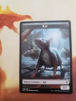 Rat token x 4 Throne of Eldraine EDH Cube Pioneer - Image 2